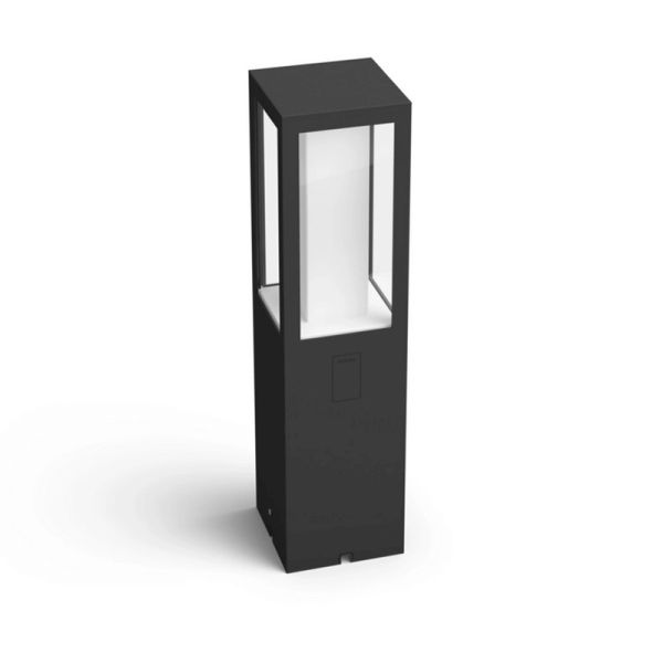 Baliza LED exterior Impress negro con set de extensión vista de lado | LeonLeds