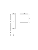 Baliza LED exterior Impress negro con set de extensión medidas producto | LeonLeds