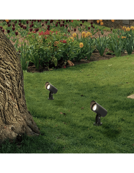 Baliza LED con Pincho  Seiren antracita GU10 8W IP65 ambiente