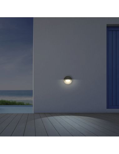 Aplique exterior LED Spica antracita 3000K 4W 175Lm IP65 ambiente