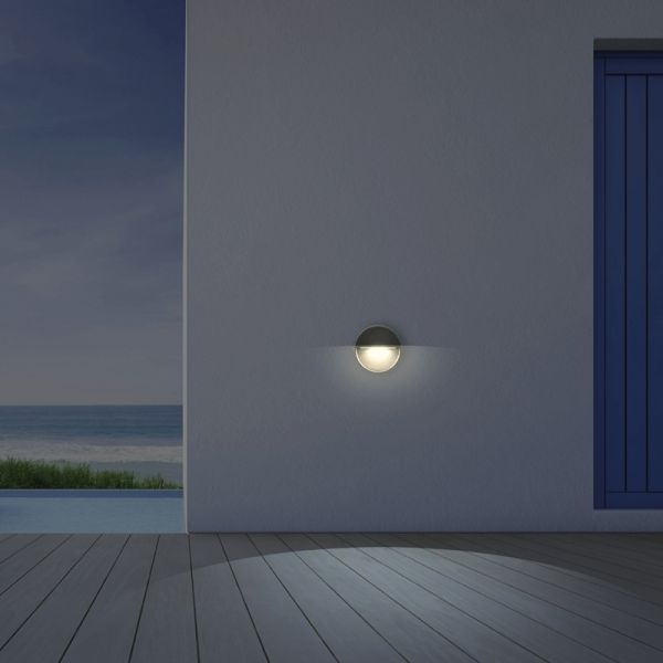 Candeeiro de parede exterior LED Spica antracite 3000K 4W 175Lm ambiente IP65