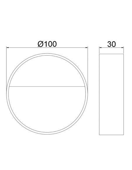 Applique d'extérieur LED Spica anthracite 3000K 4W 175Lm IP65 mesures