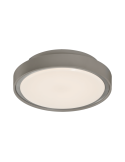 Plafonnier LED d'extérieur, gris tilleul, 3000K, 15W, 1750Lm, IP65, avec et sans détecteur de présence