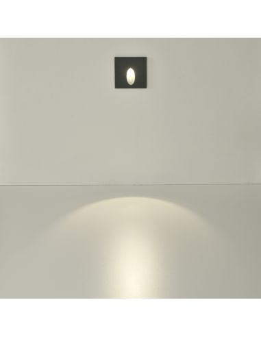 Encastré extérieur LED Virgo anthracite 3000K, 3W 60Lm IP65 détail