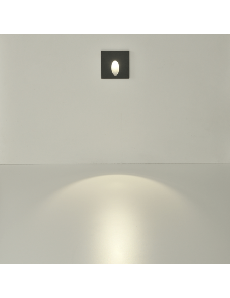 Encastré extérieur LED Virgo anthracite 3000K, 3W 60Lm IP65 détail