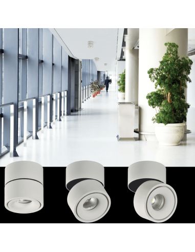 Spot encastrable orientable Apex blanc ou noir 13W 3000K 891Lm ambiant
