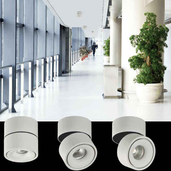 Spot encastrable orientable Apex blanc ou noir 13W 3000K 891Lm ambiant