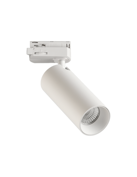 Spot sur rail rond orientable Budelli Blanc GU10 8W Triphasé universel