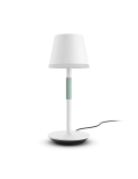 Lámpara de mesa portátil LED inteligente Hue Go blanco apagada