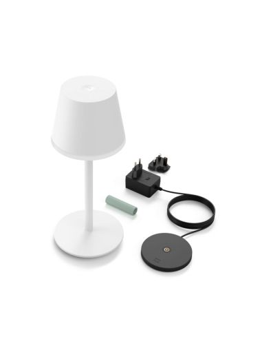 Lámpara de mesa portátil LED inteligente Hue Go blanco componentes del producto