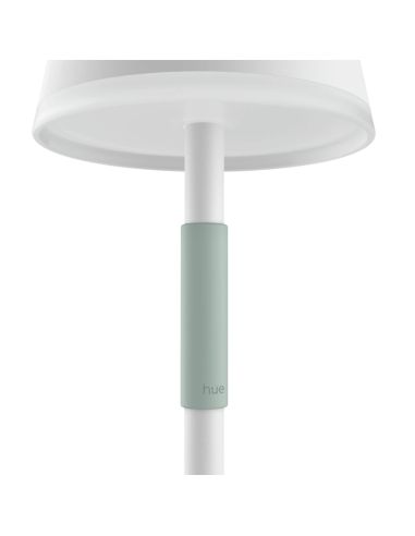 Lámpara de mesa portátil LED inteligente Hue Go blanco vista frontal