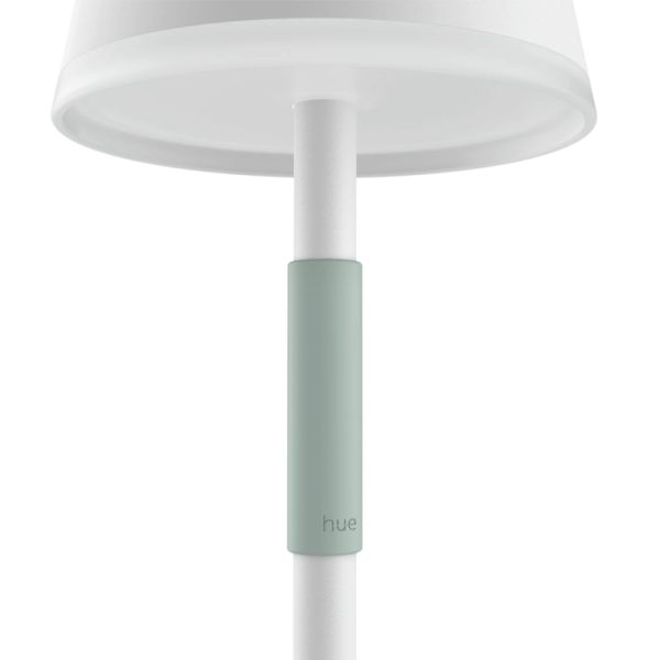 Lámpara de mesa portátil LED inteligente Hue Go blanco vista frontal