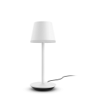 Lámpara de mesa portátil LED inteligente Hue Go blanco vista sin empuñadura