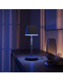 Lámpara de mesa portátil LED inteligente Hue Go negro-gris luz tenue