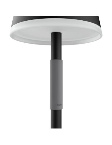 Lámpara de mesa portátil LED inteligente Hue Go negro-gris empuñadura gris