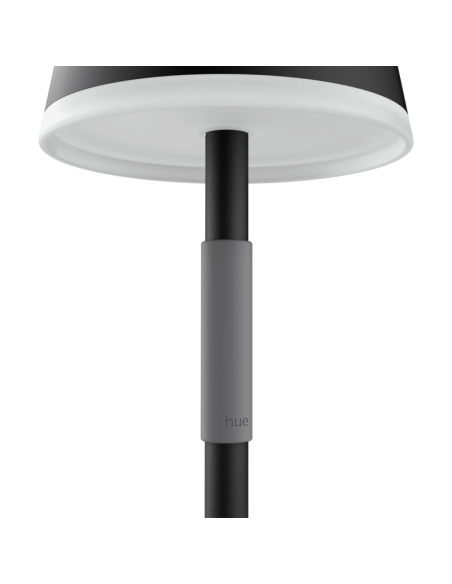 Lámpara de mesa portátil LED inteligente Hue Go negro-gris empuñadura gris