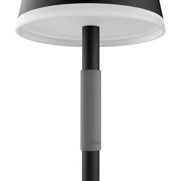 Lámpara de mesa portátil LED inteligente Hue Go negro-gris empuñadura gris