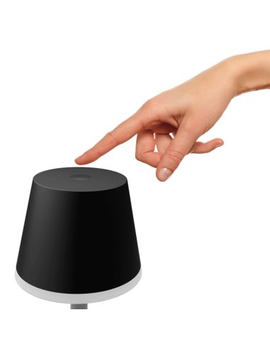 Lámpara de mesa portátil LED inteligente Hue Go negro-gris clic encendido