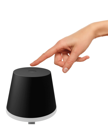 Lámpara de mesa portátil LED inteligente Hue Go negro-gris clic encendido