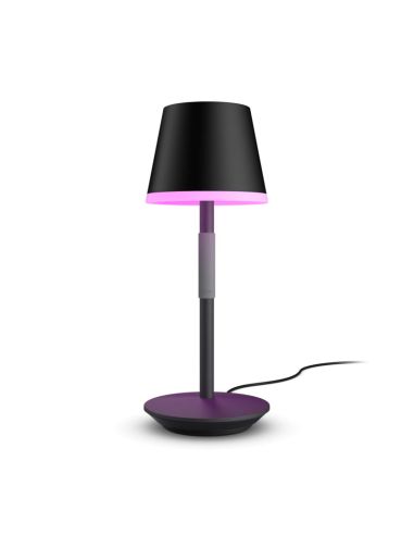 Lámpara de mesa portátil LED inteligente Hue Go negro-gris | LeonLeds