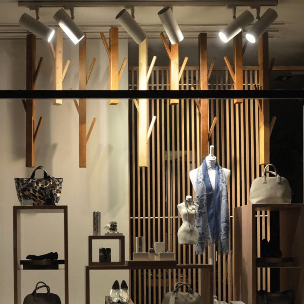 Projetor redondo ajustável da trilha Isquia Branco em 13W ou 27W 3000K Ambiente universal trifásico