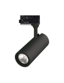 Spot sur rail rond orientable Isquia noir en 13W ou 27W 3000K Triphasé universel