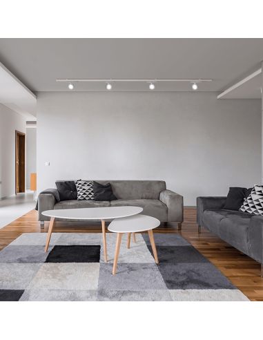 Holofote redondo ajustável Mako branco 20W 3000K 1875Lm ambiente