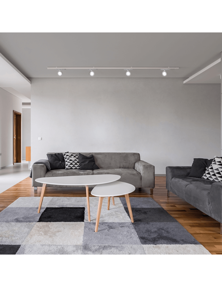 Foco Carril orientable redondo Mako blanco 20W 3000K 1875Lm ambiente