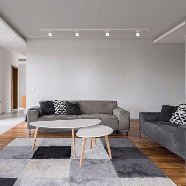 Holofote redondo ajustável Mako branco 20W 3000K 1875Lm ambiente