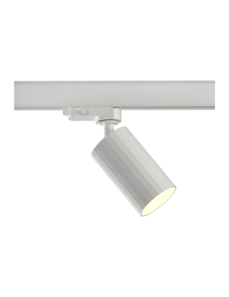 Spot sur rail rond orientable Modrian Spotlight blanc 8W GU10 1875Lm