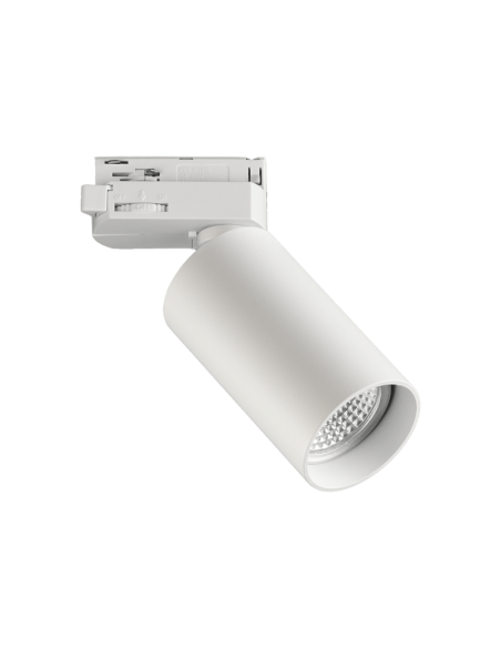 Foco Carril Zoom redondo blanco, 8W GU10, Cl. II