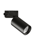 Foco Carril Zoom redondo negro, 8W GU10, Cl. II