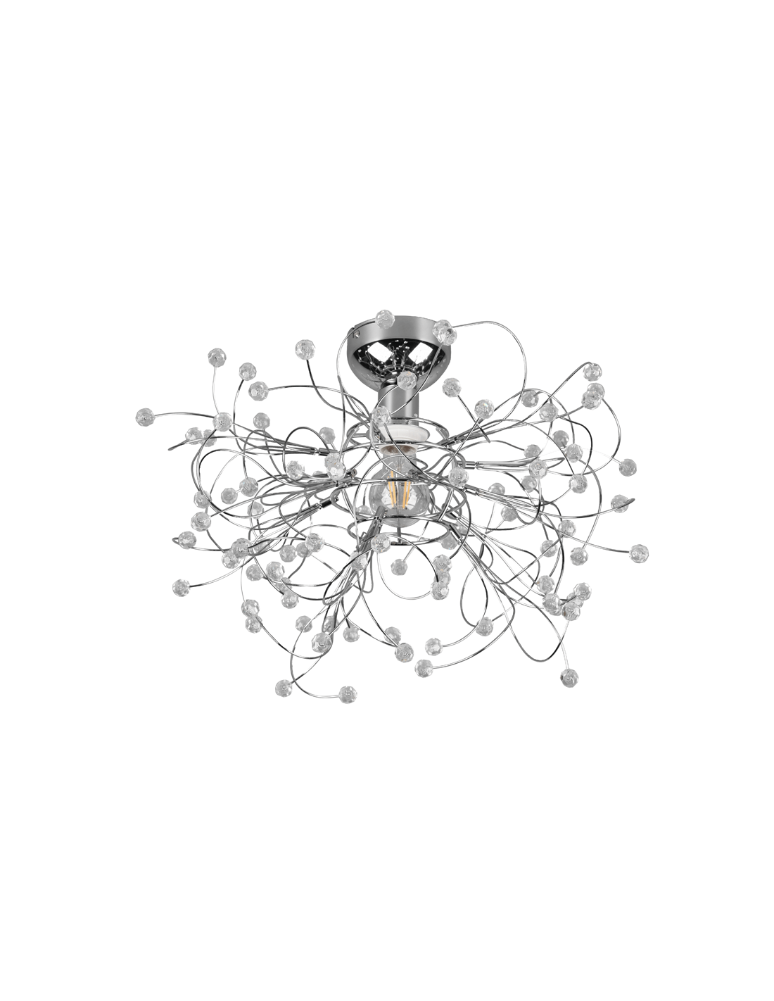 Luminária de teto estilo moderno com cristais Gloria 40W leonleds