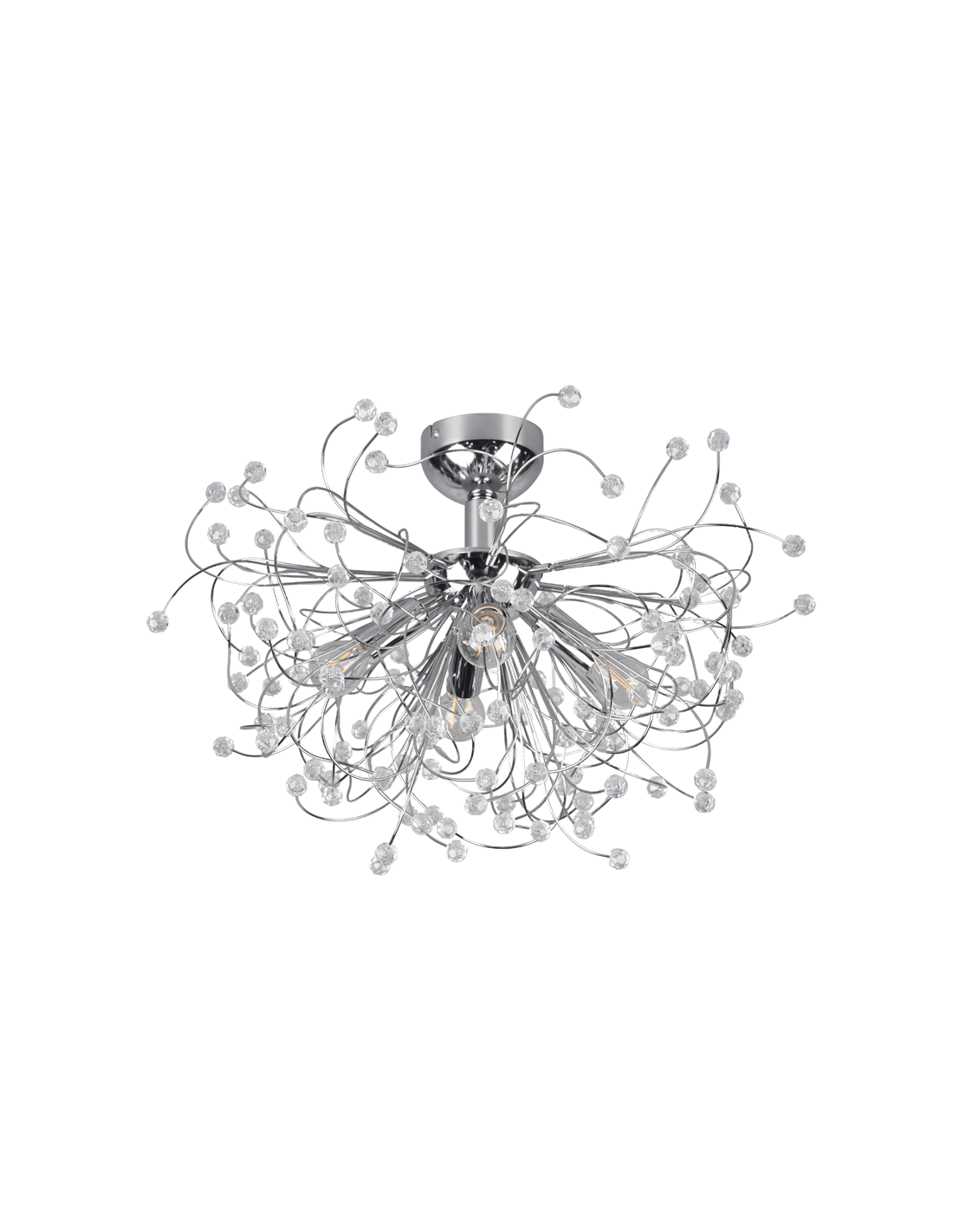 Luminária de teto estilo moderno com cristais, 5 luzes Gloria leonleds