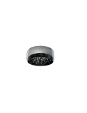 Plafón de techo negro vidrio ahumado varias luces 28W apagado