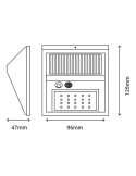 Applique solaire à led avec détecteur de mouvement par Sulion Measures | LeonLeds.com