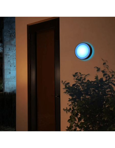 Aplique pared LED inteligente Daylo negro luz azul