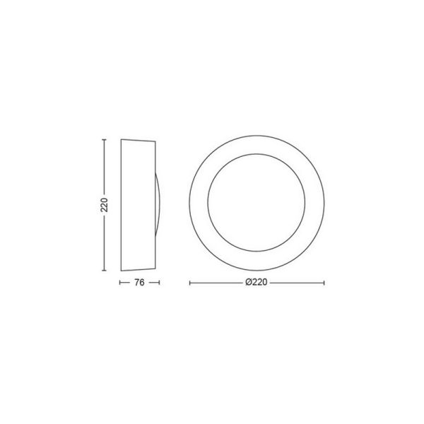 Aplique pared LED inteligente Daylo negro medidas producto