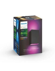 Aplique pared LED exterior Resonate negro 8W Philips Hue | LeonLeds 2