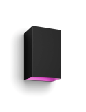 Aplique pared LED exterior Resonate negro 8W Philips Hue | LeonLeds