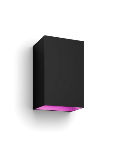 Aplique pared LED exterior Resonate negro 8W Philips Hue | LeonLeds
