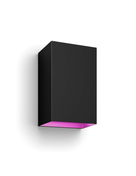 Aplique pared LED exterior Resonate negro 8W Philips Hue | LeonLeds