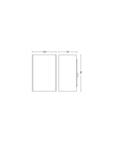 Aplique pared LED exterior Resonate negro 8W Philips Hue medidas producto