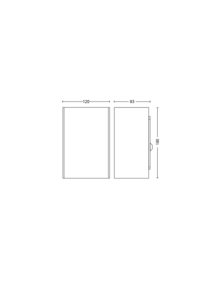 Aplique pared LED exterior Resonate negro 8W Philips Hue medidas producto