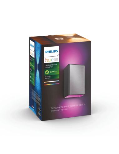Aplique pared LED inteligente Resonate aluminio Philips Hue caja producto