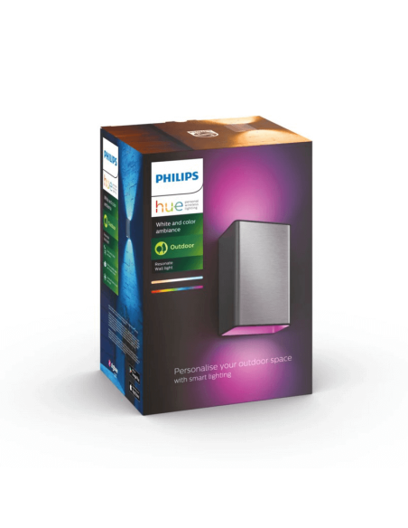 Aplique pared LED inteligente Resonate aluminio Philips Hue caja producto