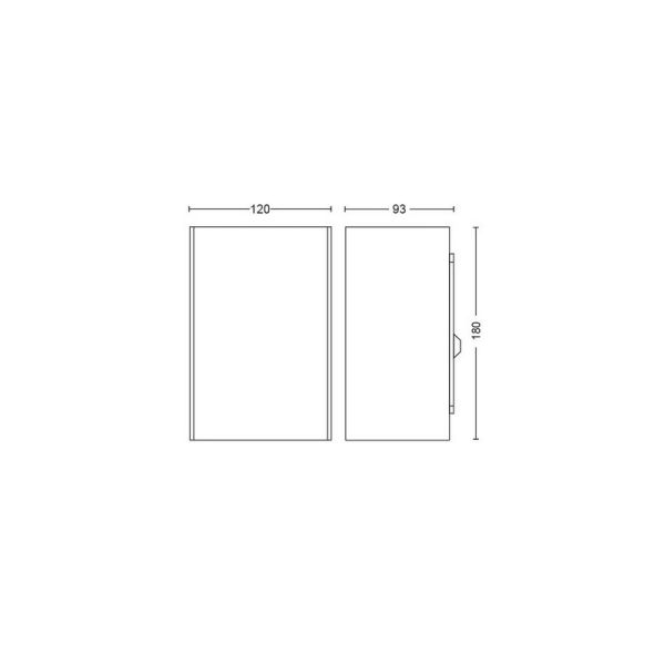 Applique murale LED intelligente Resonate en aluminium Mesures du produit Philips Hue