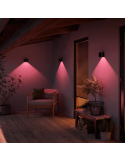 Aplique pared LED exterior Resonate Downward negro detalle exterior