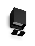 Aplique pared LED exterior Resonate Downward negro detalle producto