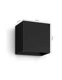 Aplique pared LED exterior Resonate Downward negro medidas producto